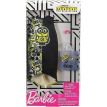 Mattel - Ghx88 - Barbie - Accessoire Poupee - Jupe Blanche Et Noir Minions Avec Sac Et Main Et Bracelet - Tenue - Habit - Barbie