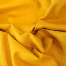 Tissu Coton Uni Grande Largeur 280cm Santorin Jaune Curcuma - Au Mètre - Craftine