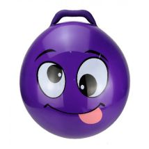 Ballon Sauteur Smiley Qui Tire La Langue 55 Cm Violet - Skippy Ball - Jeu Pour Rebondir Enfant