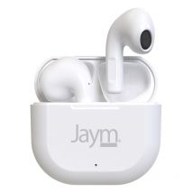 Jaym Écouteurs Sans Fil True Wireless Ts-123b 5.0 Avec Micro Et Commandes Tactiles Blanc