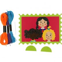 Kit Point De Croix Pour Enfant Coiffure - Megacrea DIY
