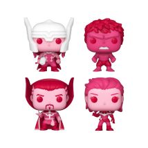 Marvel Valentines - Pack 4 Figurines Pocket Pop! Marvel Valentine 4 Cm - Funko