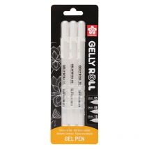 Feutres - Encre Blanche - 3 Tailles Différentes - Gelly Roll - Sakura - Dessin