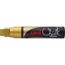 Marqueur - Craie - Pointe Large - 15 Mm - Or - Uni Chalk Marker - Uni-ball