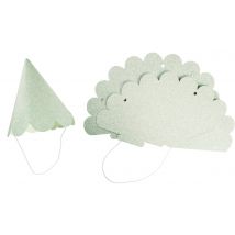 Chapeau Pointu Pour Faire La Fête Argenté Pailleté 11,5 Cm 4 Pièces - Megacrea DIY
