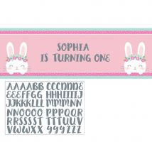 Bannière Personnalisable Lapin Joyeux - CREATIVE PARTY