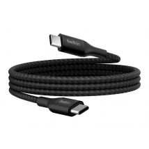 Belkin Câble Usb C Power Delivery 240w Certifié Usb-if Nylon Tressé 1m Noir