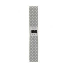 Biais En Coton Motif Pois 1,5m X 20mm - Passion Rubans Gris - Distrifil