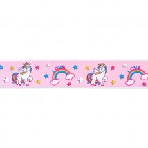 Ruban De Gâteau Licorne Rose (4 Cm - 1 M) - MODECOR