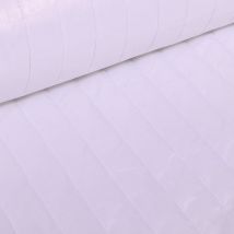 Tissu Doudoune Matelassé Rayé Blanc - Craftine