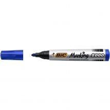 Marqueur Permanent Marking 2000 Pointe Ogive Large Bleu Bic