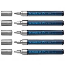Lot De 5 Marqueurs Peinture Maxx 270 Argent Schneider - Schneider