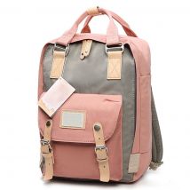 Sac À Dos Etudiant Ecole Cartable 38 * 28 * 15 Cm Rose Gris Yonis - Yonis