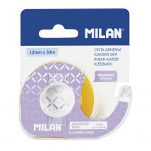 Blister Distributeur Ruban Adhésif (jaune Transparent) 12 Mm X 33 M - Milan