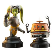 Star Wars Rebels - Pack 2 Bustes Hera & Chopper 15 Cm - Gentle Giant