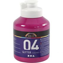 Peinture Acrylique Scintillante, Rose, 500 Ml/ 1 Flacon - CC Hobby
