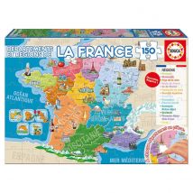 Puzzle 150 Pcs - La France - Departements Et Regiions - Educa Borras