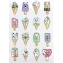 16 Stickers Puffy Glaces 30 - Graine Creative