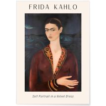 Affiche Frida Kahlo « self Portrait In A Velvet Dress » | A3 : 29,7x42cm - L'afficherie
