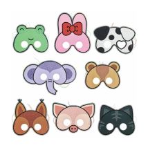 Kit Diamond Painting masques Animaux - Rico Design Blanc