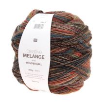 Pelote De Laine Creative Melange Aran Wonderball - 200 Gr - Rico Design 13 Brun/gris Multicolore