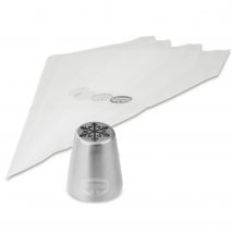 Lot De 4 Poches À Douille Et Embout Flocon De Neige En Inox Dr.oetker Baker Edition - Dr. Oetker