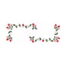 Kit De Chemin De Table À Broder - Fraises - 40 X 100 Cm - Trimits Blanc