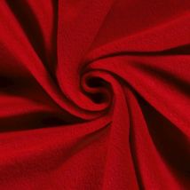 Tissu Polaire Uni Rouge - Au Mètre - Craftine