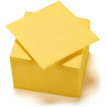 Lot De 40 Serviettes En Papier 2 Plis - 38x38 Cm - Jaune - Gappy - Garmin