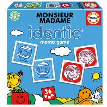 Identic Memo Monsieur Madame - Educa Borras - Bleu