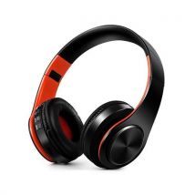 Casque Audio Bluetooth Sans Fil Avec Microphone Et Annulation De Bruit Orange Black Yonis - Yonis