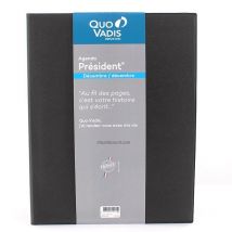 Agenda Semainier 2024 President Impala - 21 X 27 Cm - Noir - Quo Vadis - Quovadis