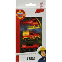 Coffret 3 Véhicules En Métal Sam Le Pompier : Hydrus - Pick Up Vénus - Hélicoptère Océan - Camion - Voiture Miniature - Dickie 203099629038 - Simba