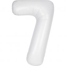 Ballon Géant Blanc Mat - Chiffre 7 - Annikids