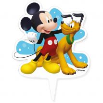 1 Bougie Silhouette Mickey Et Pluto - Dekora