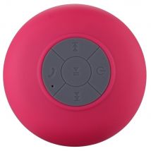 Mini Enceinte Bluetooth Ronde Kit Mains Libres Avec Ventouse Waterproof Rose Yonis - Yonis