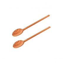 Lot De 2 Cuillères De Cuisine 30 Cm En Bois D'Olivier Fackelmann