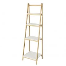 Sobuy Frg162-n Bibliothèque Étagère Pliable Style Échelle Avec 4 Niveaux De Rangement - Sobuy
