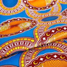 Tissu Wax Africain N° 465 Bleu Roi - Craftine