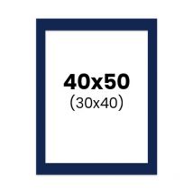 Passe-partout - Bleu - 40x50cm - Photo 30x40cm - Pour Cadre - Encadrement - Amt