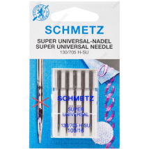 Aiguilles Super Universelle Pour Machine - Dimension 100/16 - 130/705h-su - 5 Pces - Schmetz Bleu - Schmetz