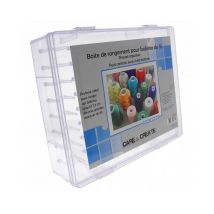 Boîte De Rangement Care & Create Pour 80 Bobines De Fils (30 Cm X 26 Cm X 9,2 Cm) Transparent - Care & Create