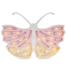 Lampe Veilleuse Papillon Fraise Crème - Little Lights