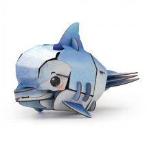 Mieredu Puzzle 3d Construction&son: Animaux Marins / Dauphin 11,78x7,12x7,87cm, Avec Son, Fonctionne Sur Une Piles bouton Cr2032 (incl.), En Boîte 