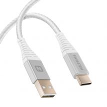 Swissten Câble Usb Vers Usb-c Aramide Recharge Rapide Blanc