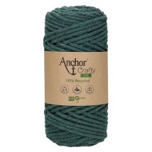 Corde De Coton Recyclé Macramé Anchor Crafty Fine - 250gr - Anchor 111 Vert (forêt)