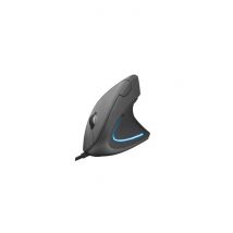 Trust Souris Ergonomique Filaire Verticale Avec Une Led Bleu Noir
