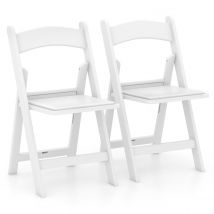 Lot De 2 Chaises Pliantes En Résine Chaises De Jardin Portables Avec - - PAS DE MARQUE -