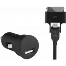 Blueway Chargeur Allume-cigare 1a Pour Iphone/ipod Et Téléphones Micro Usb Noir