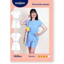 Patron Combishort - Mélina -taille 34 Au 48 - Majam